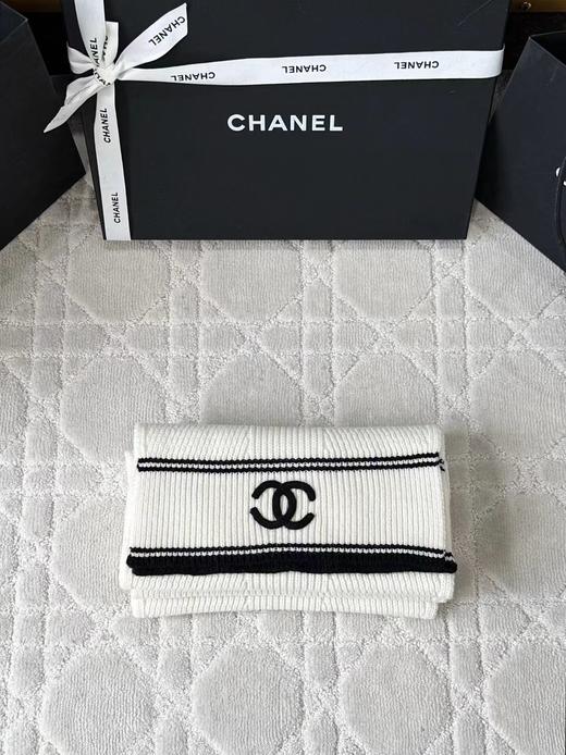 TY412-Chanel 香奈儿 条纹撞色字母刺绣围巾（PG*MM）9.10直播款 商品图6