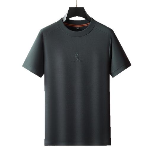 【莫代尔】【DKP】大依优型大码卫衣短袖打底衫男士秋季新款休闲轻奢男士加肥加大码圆领莫代尔短袖卫衣打底衫 商品图4