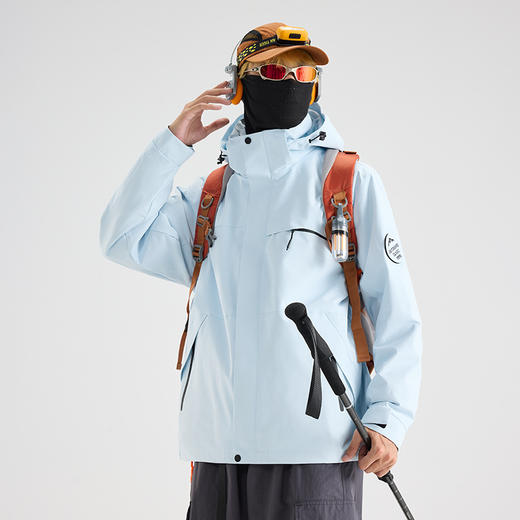 户外男女同款三合一冲锋衣 秋冬抓绒内胆防风防水登山服国庆出游 商品图10