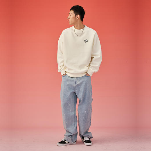 NPC潮牌CC系列蓝天白云小象印花圆领卫衣宽松保暖潮流CC3BST18 商品图2