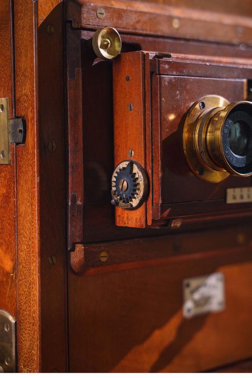 独角鹿西洋古董英国著名品牌Marion & Co. 出品硬木装饰黄铜配件双镜头湿版立体相机摆件 商品图6
