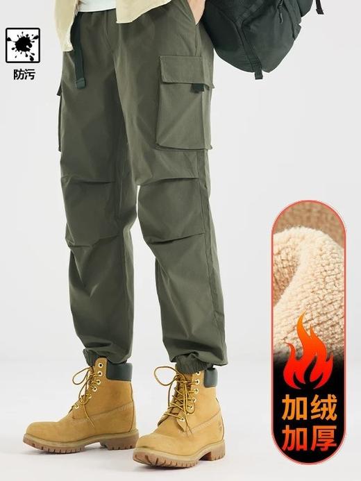 【男女同款户外冲锋裤】加绒伞兵长裤防风防泼水 秋冬山系机能休闲登山裤国庆出游 商品图1