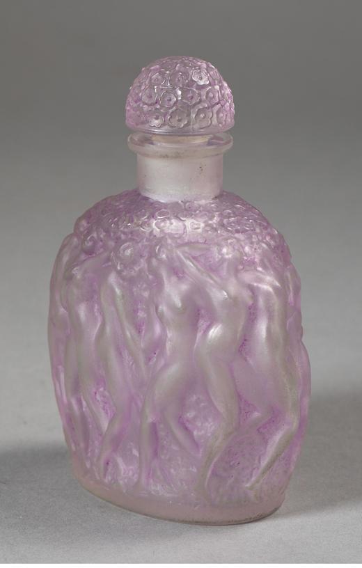 独角鹿西洋古董法国顶级水晶工坊莱俪LALIQUE与Molinard香水合作出品「CALENDAL」款粉色水晶香水瓶 商品图2