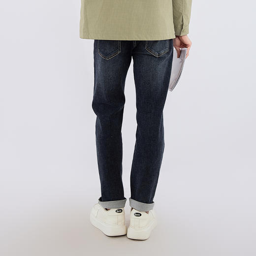 【新品上新】HX 春秋季水洗小直筒牛仔长裤Y201530001101 商品图4