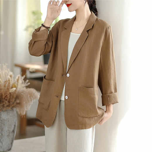 GYH 6213简约小西服宽松贴袋小西服休闲外套 商品图0