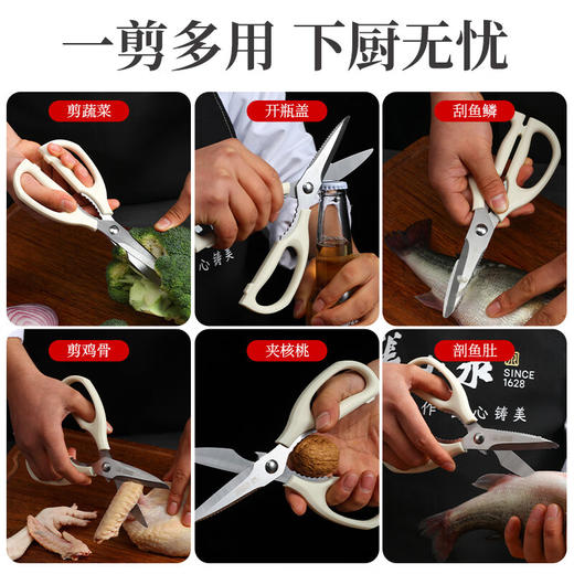 张小泉 流线几何·岚影厨房剪 白色 J200012 商品图1