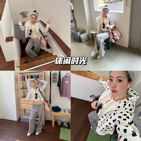 新品上身 |波点上衣配运动裤，轻松打造家居休闲风。 🌟