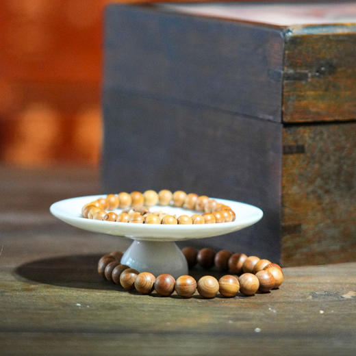 *自营*素履檀香木手串 | #轻微奶香#清新淡雅/带有甜味/粉感/木质调澳洲檀香木品种。浅色佛珠天然香料手工珠子文玩手链男女手链中式。 商品图6