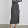 「自」全新升级【铂金会员183/天猫249/差价66】(64058)洛诗琳气质开叉半身裙2025秋季新款设计感中长款西装直筒裙 商品缩略图1