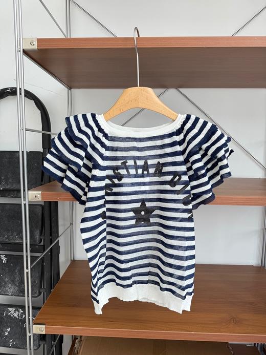 TY400-DIOR迪奥  条纹字母刺绣图案圆领套头  SS23T恤 女款   (PG*MM) 9.10直播款 商品图6