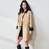 25秋新款复古撞色miu系格纹双面穿卡其色中长款减龄风衣外套25072 商品缩略图2