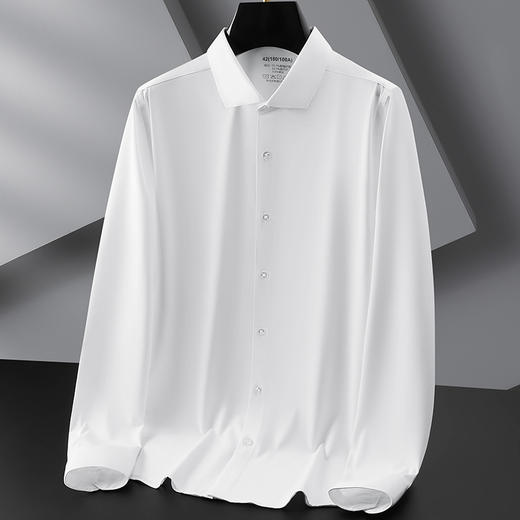 【DDP】大依优型大码男装长袖衬衫男士加肥加大码商务休闲方领莫代尔 商品图2