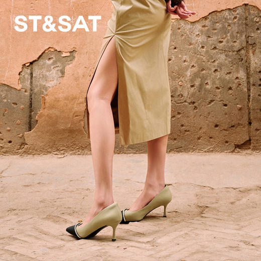 星期六法式小香风高跟单鞋SS33111196 商品图2