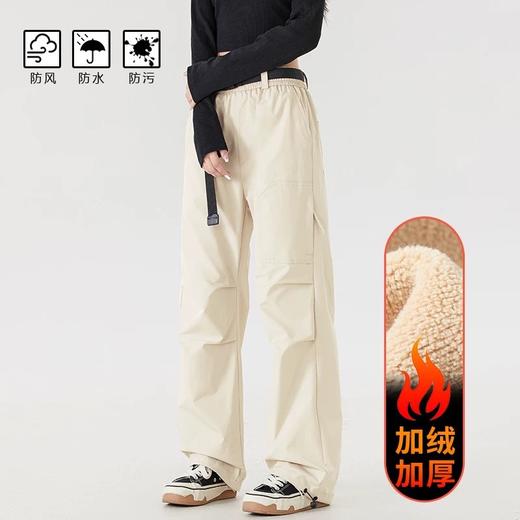秋冬加绒登山裤山系冲锋裤 户外防水登山徒步工装裤 男女同款国庆出游 商品图8