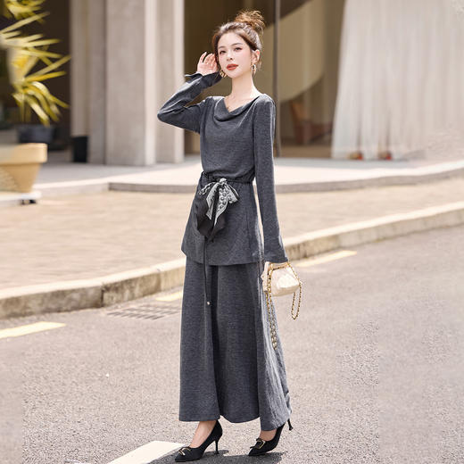 HR SNX3187气质减龄凸显女人味腰部显瘦两件套裙 商品图1