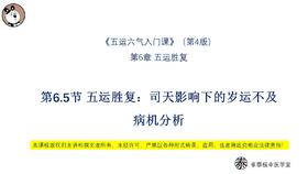 V4第6.5节 五运胜复：司天影响下的岁运不及病机分析