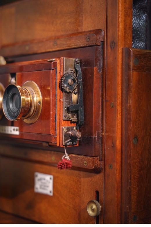 独角鹿西洋古董英国著名品牌Marion & Co. 出品硬木装饰黄铜配件双镜头湿版立体相机摆件 商品图5