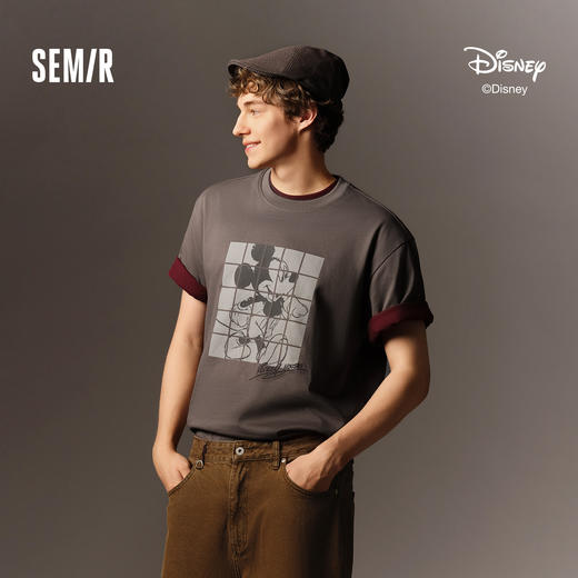 凉感T|商场同款森马迪士尼合作系列短袖t恤男情侣上衣2025夏新款 商品图0