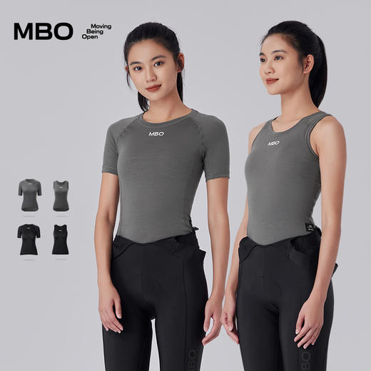MBO女子美利奴羊毛 短袖无袖打底衫 秋冬打底衫 百川B310/B330 (经销商专拍链接，非经销商拍单不发货) 商品图1