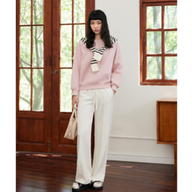 下单3-5天发货！SPLELED 羊毛蚕丝休闲阔腿裤 羊毛蚕丝混纺面料 保暖舒适显瘦垂感好 深秋冬季告别臃肿