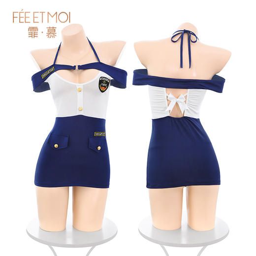 霏慕 禁欲教官の近身调教服6405连衣裙女新款性感裙子女主播包臀裙掐腰裙约会 商品图8