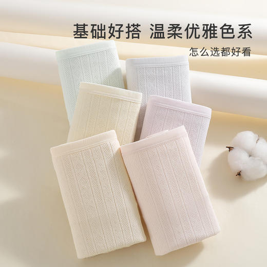 【3条装】抗HPV10A抑菌内裤女大码高腰收腹透气纯棉加长裆C-12高腰提花内裤 商品图10