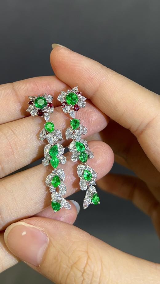 1.95ct刻面祖母绿耳坠 商品图1