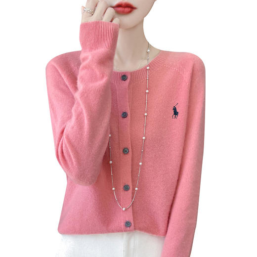 OSL PD019开衫刺绣通勤宽松毛针织外套 商品图4