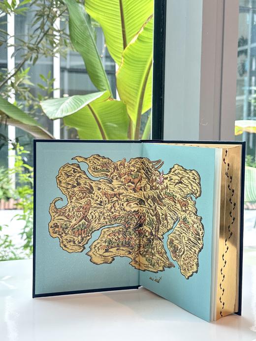 限量珍藏版《鲁滨孙历险记》蓝色荷兰进口漆布+三面鎏金书口+暗藏花纹 商品图5
