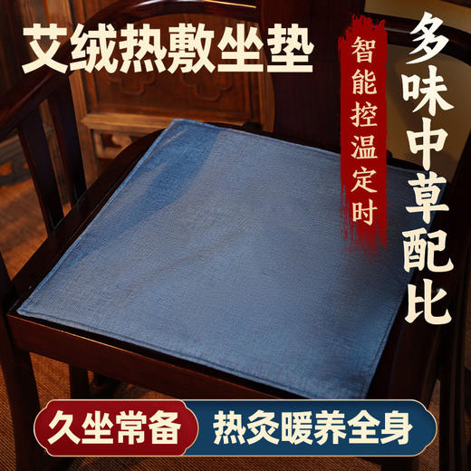 新品加大款【艾绒热敷坐垫】42*42cm加热坐垫艾灸坐垫美容院家用坐灸宫寒妇科臀部全身加热玫瑰红花加厚痔疮控温发热久坐垫子 商品图0