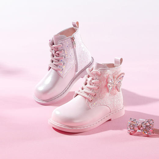 ANNIL/安奈儿童鞋韩系女童新款皮靴女童春秋潮款儿童鞋子HG5308535 商品图4