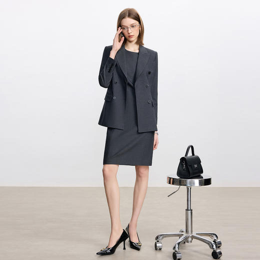 IWY/高级感灰色西装套裙女秋季新款总裁正装通勤职场工作服C2352+Q1442 商品图4