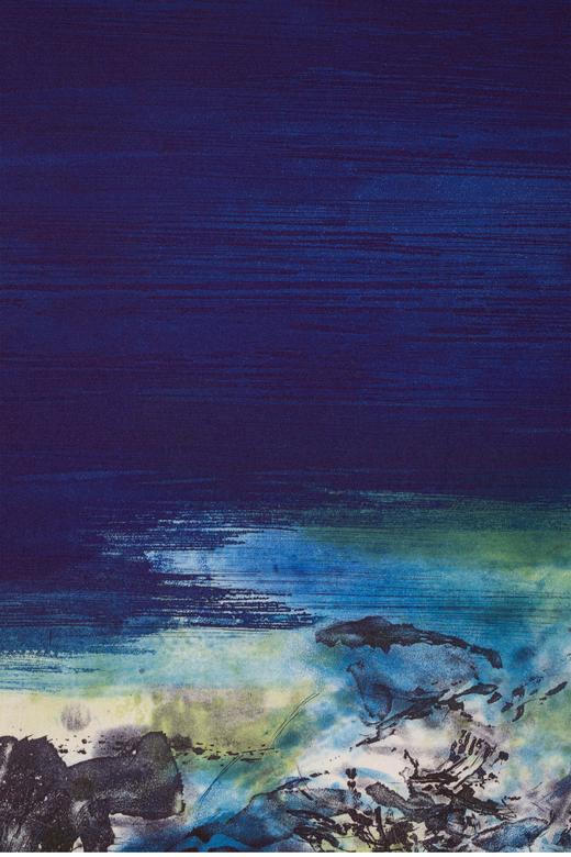 独角鹿西洋古董法国巴黎Berggruen & Cie出版赵无极亲签限量彩色凹版蚀刻古董版画 商品图2