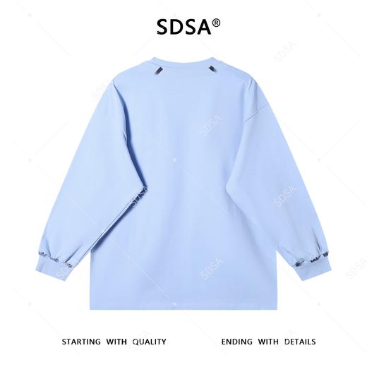 XR01SDSA男士秋冬新款痞帅男装潮牌泼墨印花字母圆领长袖T恤高级感潮 商品图5