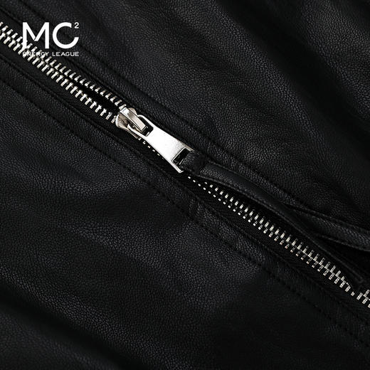 女装圆领下摆打褶宽松皮衣-5306J5232015 商品图3