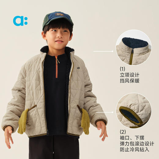 【冬Vol.1】allblu幼岚【不炸毛怪】羊羔绒双面穿外套儿童外套25秋冬新品保暖ZY 商品图4