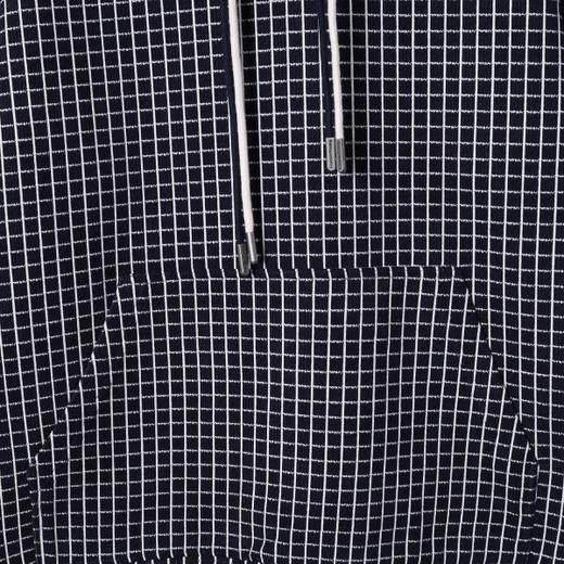 WY1086SDSA男士秋冬新款痞帅男装撞色格纹格子设计抽绳连帽卫衣复古百搭 商品图3