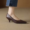 【预售5天】新款简约头层小牛皮尖头浅口单鞋三色通勤职业女鞋DMJFG&82659F 商品缩略图4