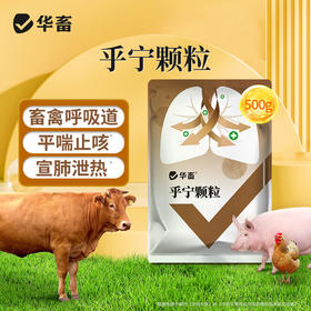华畜兽用呼吸道宣肺泻热平喘止咳猪牛羊鸡鸭鹅支气管祛痰呼宁颗粒