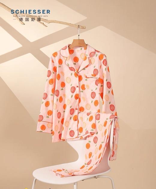 【40S全棉大橘大利】SCHIESSER德国舒雅全棉40支纱大橘大利系列长袖春秋家居套装31/23181H 商品图1