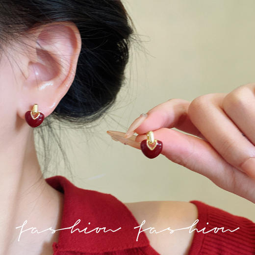 【YW】无忧购39元5件安可拉红高级感耳钉耳环合集（截单后3-5天发货) 商品图11