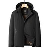 【DKP】大依优型大码加绒夹克男士翻领连帽外套保暖可拆卸帽秋冬商务休闲加肥加大码时尚休闲立领男 商品缩略图4