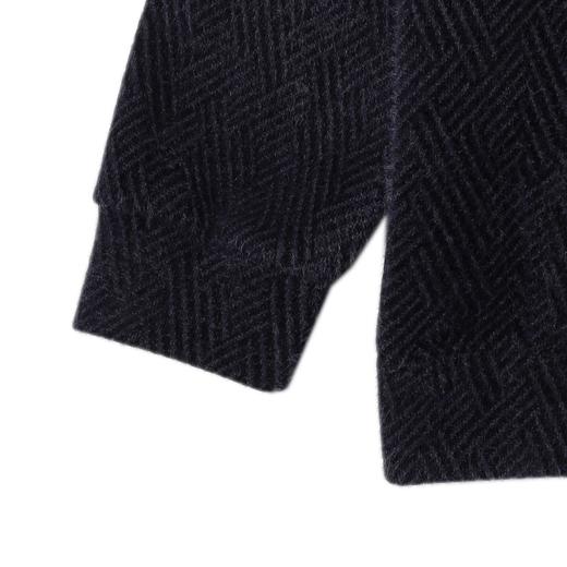 WY1199SDSA男士秋冬新款痞帅男装潮牌抽绳连帽卫衣暗纹提花线条百搭舒适 商品图4