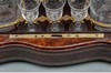 独角鹿西洋古董法国出品细木镶嵌烈酒箱装饰铜鎏金精雕支架配花叶纹蚀刻水晶古董酒具套件 商品缩略图4