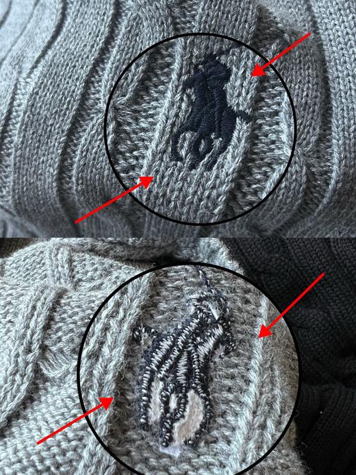 拉家纯色徽标嵌花V领针织长袖毛衣男女同款(波哥XL,蕾姐M) 商品图7