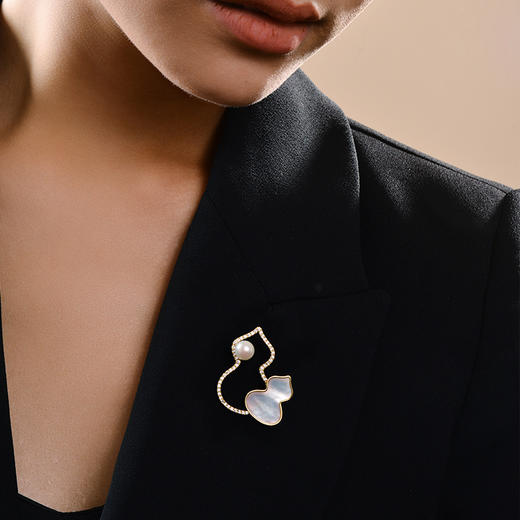 Manreya 海水akoya葫芦胸针系列 商品图3