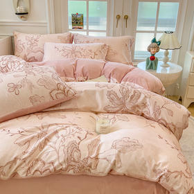 自然醒A版纯棉磨毛B版高克重牛奶绒系列单被套QJ