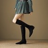 【预售7天】时尚气质尖头粗跟长筒靴女弹力瘦瘦靴绒面显瘦高筒长靴子HB&8889-1 商品缩略图3