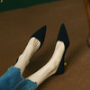 【预售5天】柔软气质款猫跟高跟鞋子，尖头羊反真皮细跟优雅单鞋WC&M9630 商品缩略图3