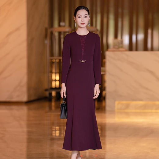 YBYC934蕾丝拼接鱼尾裙气质优雅 商品图0